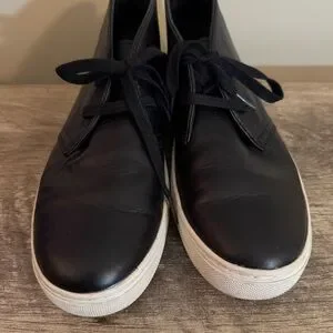 Vince Black Leather Chukka Sneakers Shoes Men’s Size 9 Lace Up Casual Vince | Shoes | Vince Black Leather Chukka Sneakers Shoes  main image 2